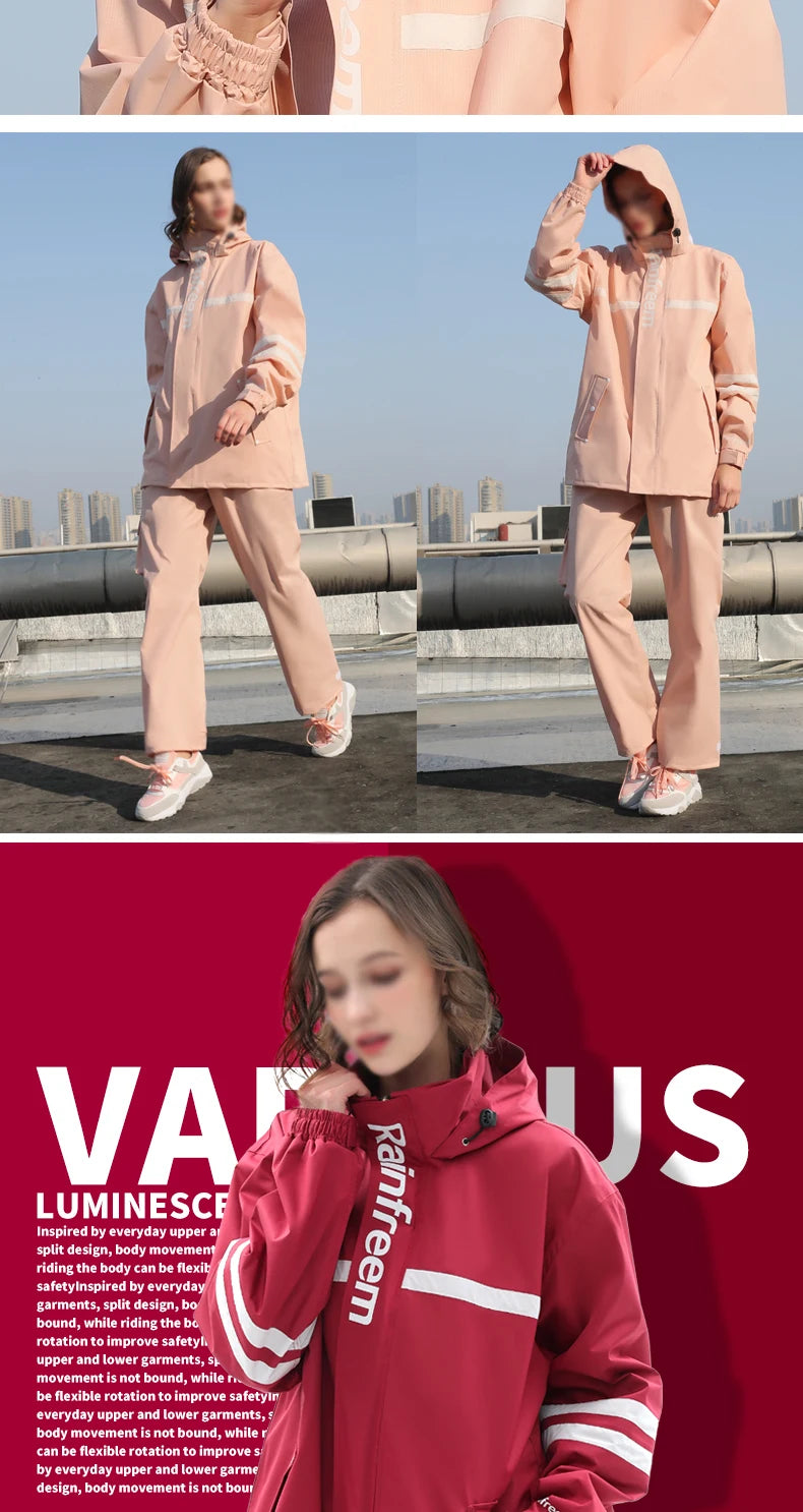 Waterproof Reflective Rain Suit – Jacket & Pants Set