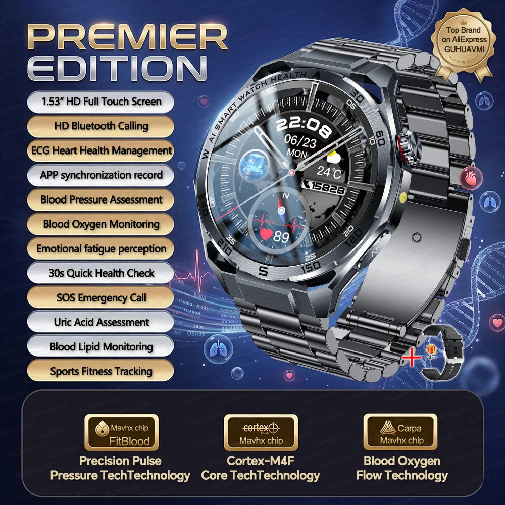 AI ECG Smart Watch | Nursing-Grade Health Monitor 2026