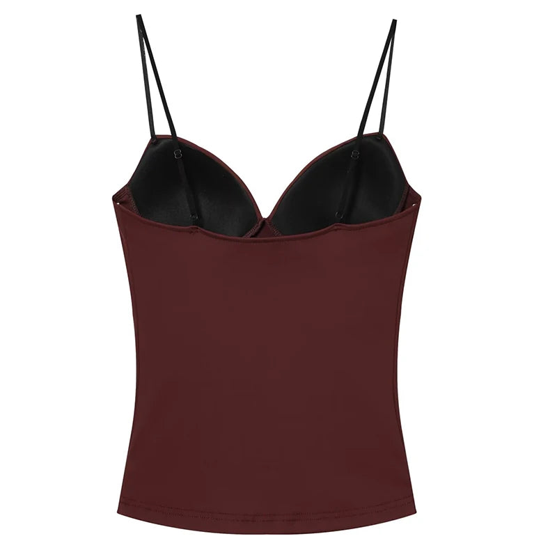 HXAO Corset Camisole Crop Top – Backless Bustier Tank