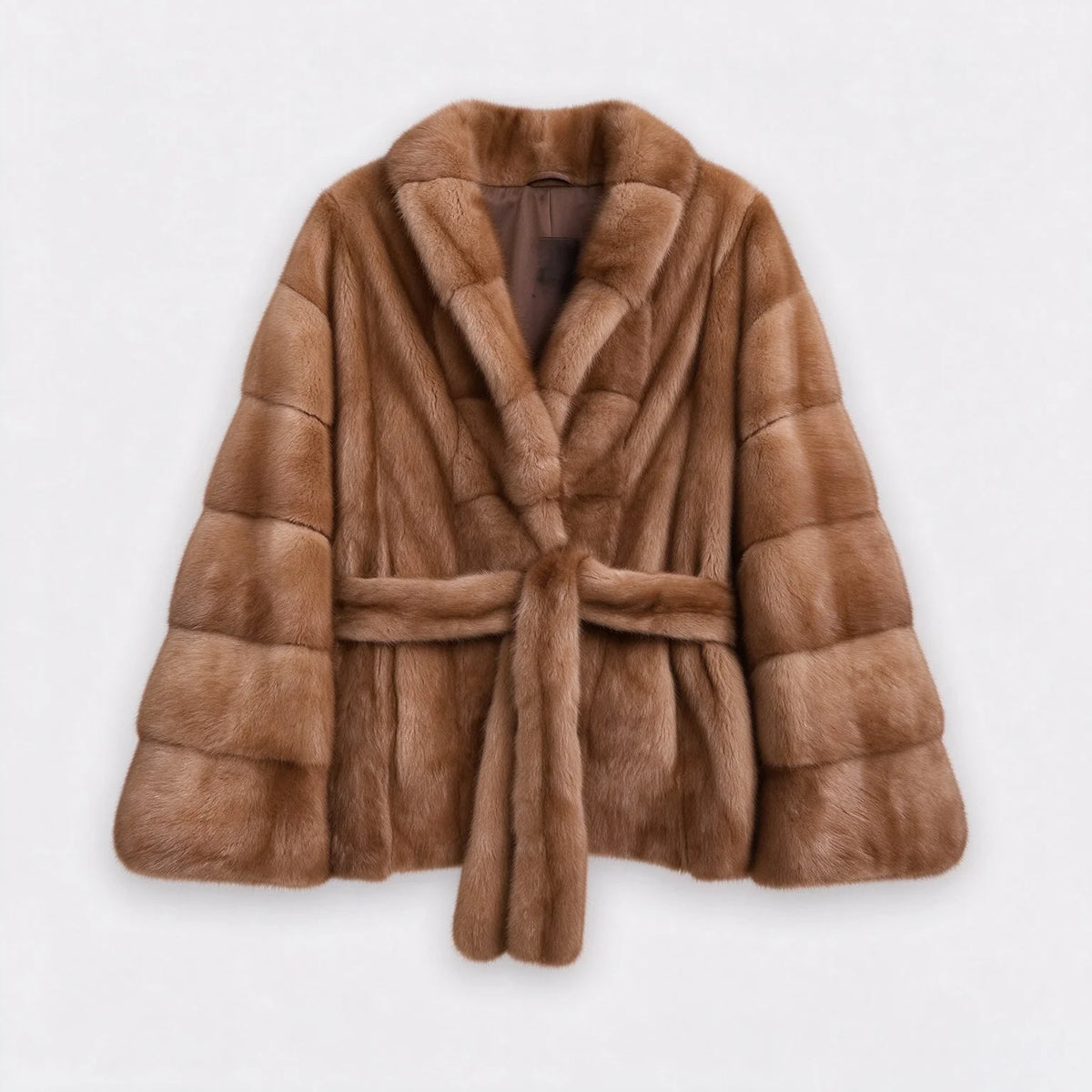 Women's Belted Faux Fur Jacket
