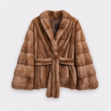 Women's Belted Faux Fur Jacket