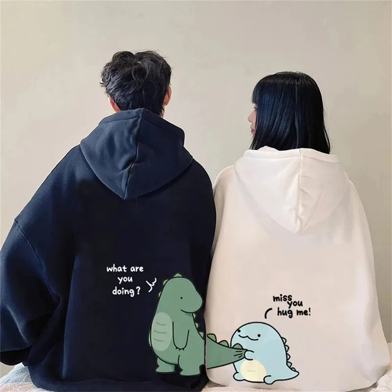 Men’s Dinosaur Print Fleece Hoodie