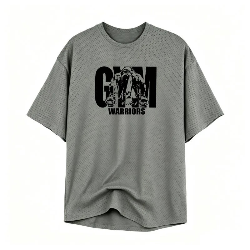 Men's Oversized Mesh Sport Tee – Breathable & Quick Dry