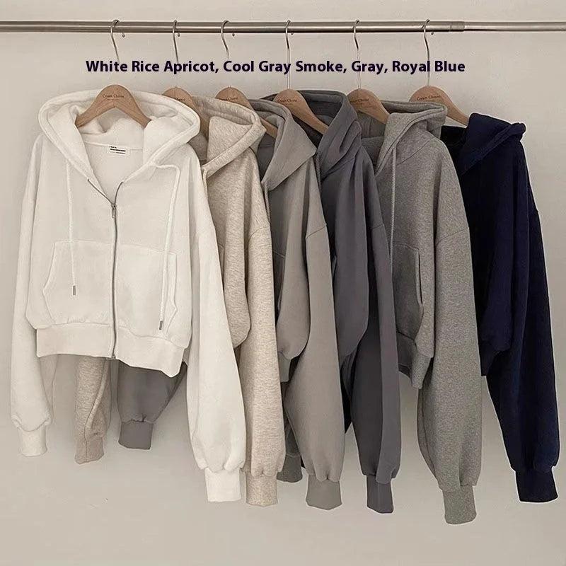 Women’s Y2K Zip-Up Crop Hoodie