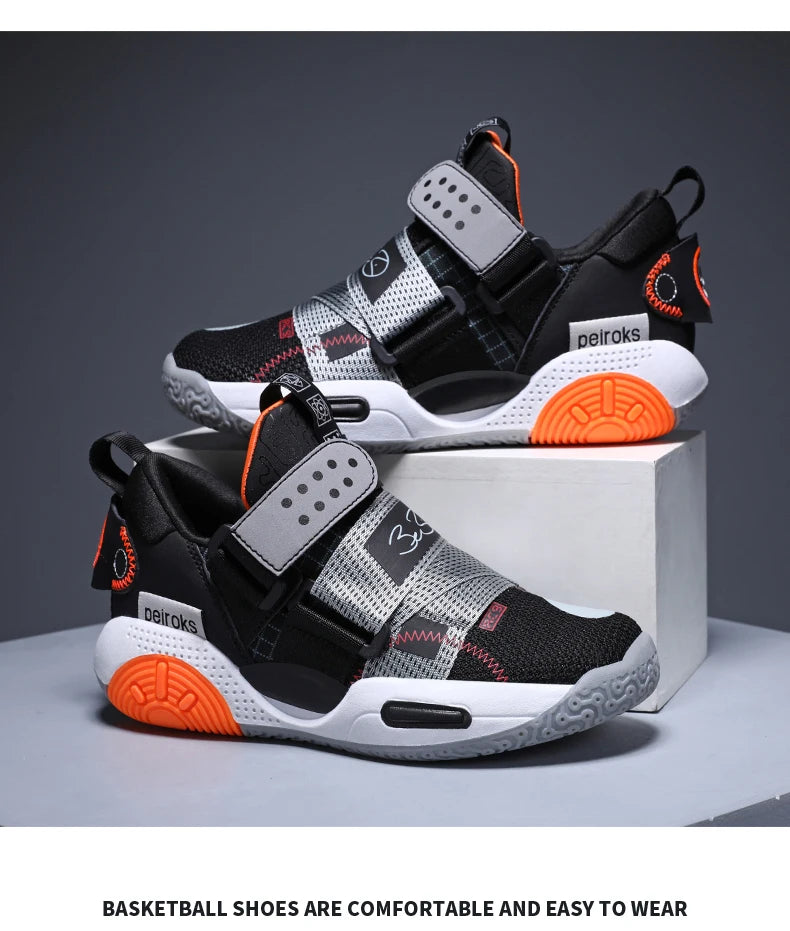 Kids' Pro-Grip Athletic Basketball Shoes