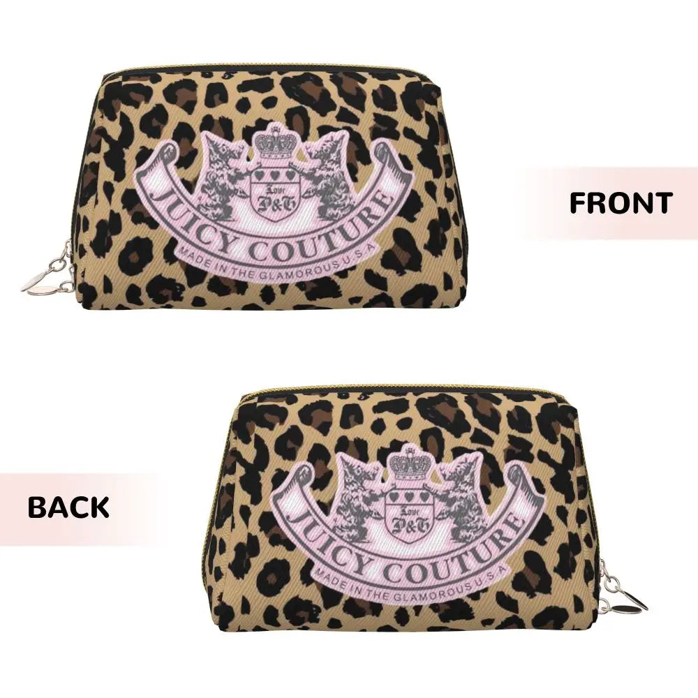J-Juicy-C-Couture Makeup Bag Zipper Pouch Travel Cosmetic Bags Large Leather Portable Cosmetic Bag for Women