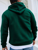 Men's Autumn and Winter Casual Fashionable Loose Brooklyn Classic Letter Printed Long-Sleeved Warm Hooded Pullover
