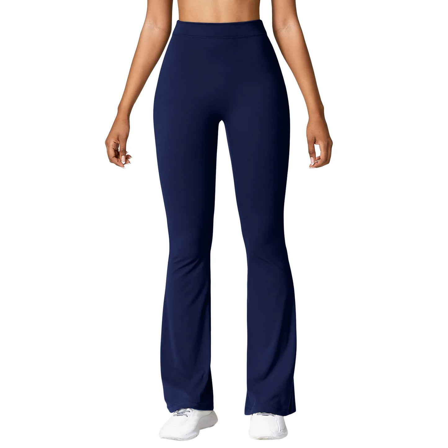 V-Back High-Waisted Flare Leggings