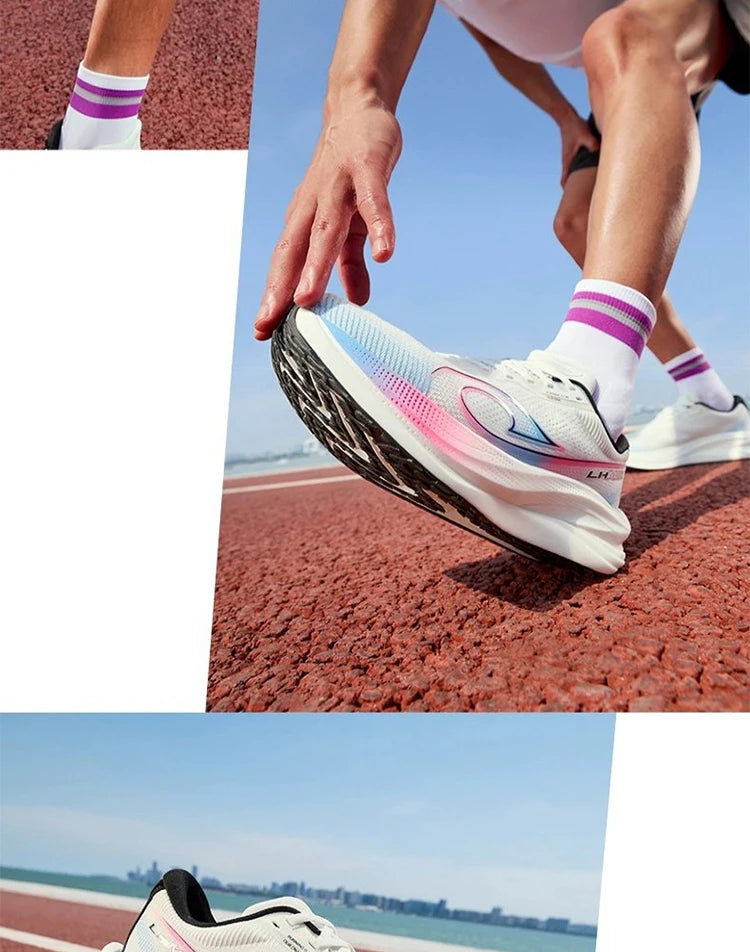 QIAODAN LH 600 Max Men's Running Shoes Breathable Sport Shoes 2026 Thick-soled Lightweight Jogging Sneakers QXB023254214R