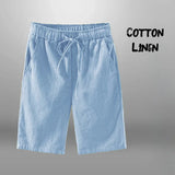 Men's Cotton Linen Drawstring Shorts