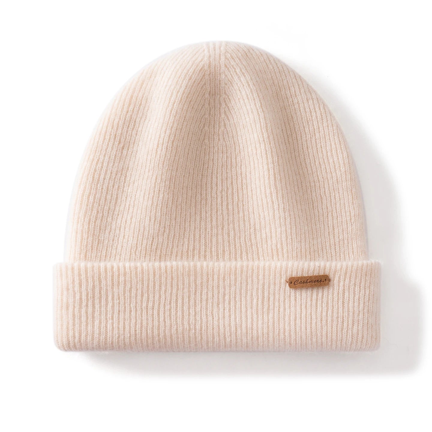 100% Cashmere Beanie Hat – Unisex Knit Winter Cap