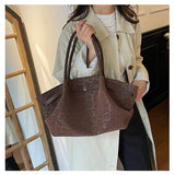 2025 Leopard Print Suede Women Tote Bag with Inner Pocket Underarm Bag Large Capacity Satchel Bag for Work Travel Purses Handbag