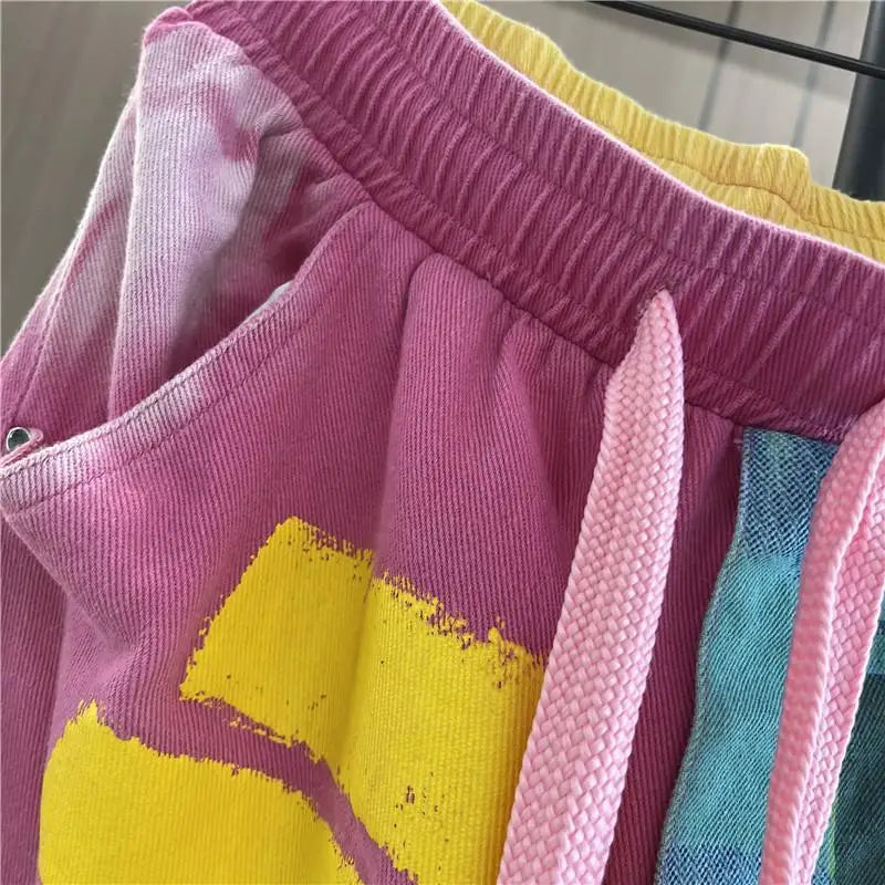Women's Patchwork Denim Harem Pants | Streetwear