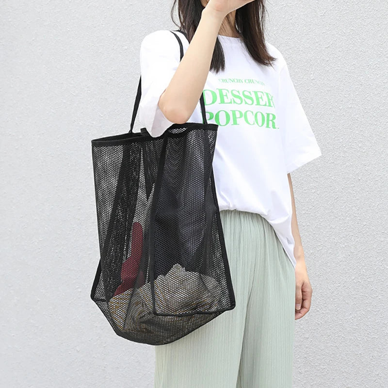 Women's Mesh Tote Bag for Beach & Shopping