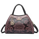 Luxury Handbag Fashion Print Large Capacity Soft Leather Women Shoulder Crossbody Bag Leisure Designer Ladies Purses and Handbag