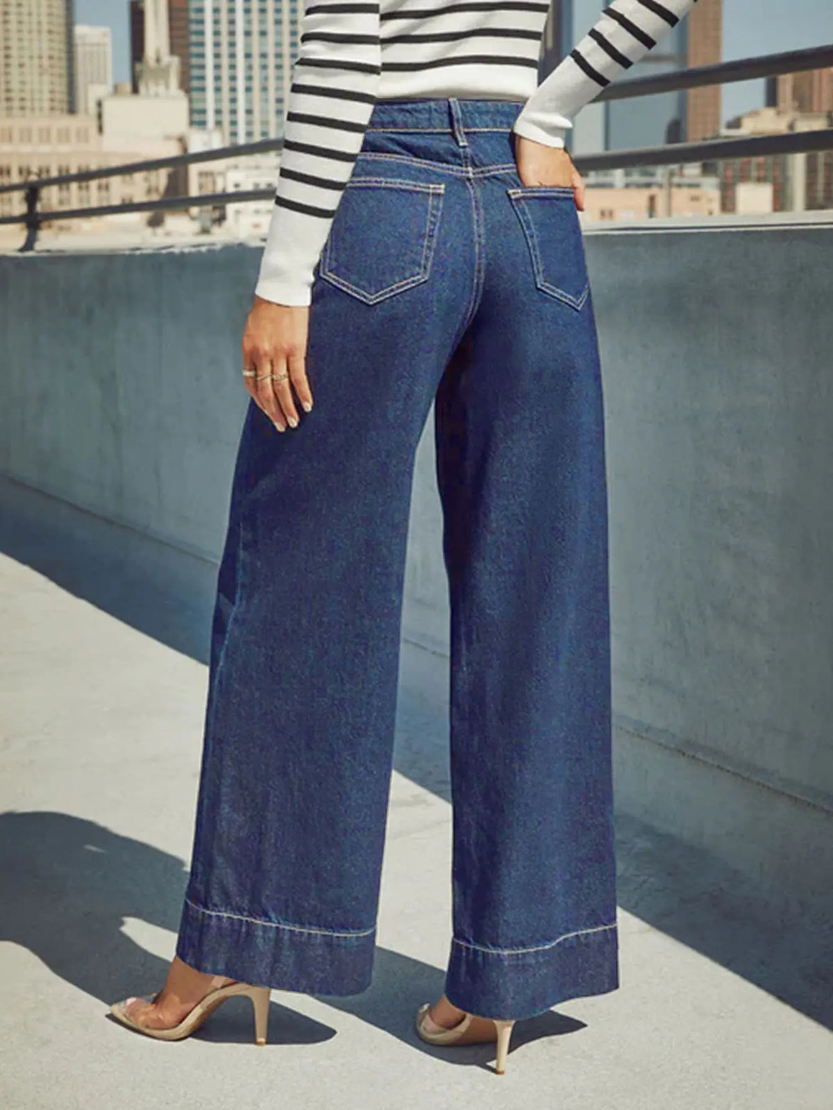 Classic High-Rise Wide-Leg Jeans