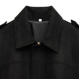 HXAO Women's Bomber Jacket Lapel Long Sleeve Zipper Suede Jacket Women 2025 High Street Cropped Racing Jackets Coats Outerwears