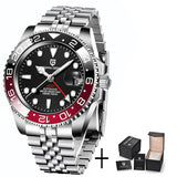 PAGANI DESIGN GMT Automatic Watch — Sapphire Crystal, 10-Bar Waterproof, 40mm