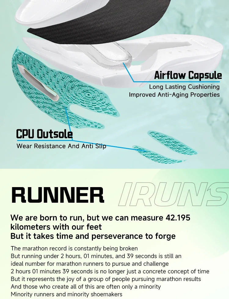 IRUNSVAN Full Plam Carbon Plate Trail Running Shoes Men 2026 High Quality Trendy Shoes New Ultra-light Running Shoes Sports