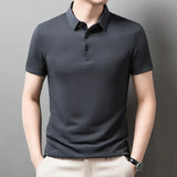 Men's Solid Color Polo Shirt | Breathable Summer Business Casual