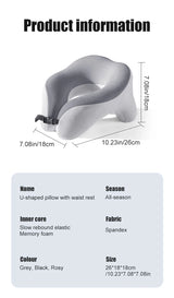Memory Foam Travel Neck Pillow – Soft U-Shape Support