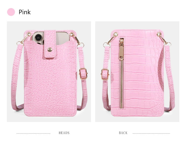 Women Mini Bag PU Leather Crossbody Purse Wallet Shoulder Pouch Mobile Phone Bag