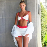 Tuularose Summer Shorts Two-Piece Set Women's Sexy Beach Vacation Sling Top Knitted Shorts Set 2025 Y2k Hot Girls Short Sets