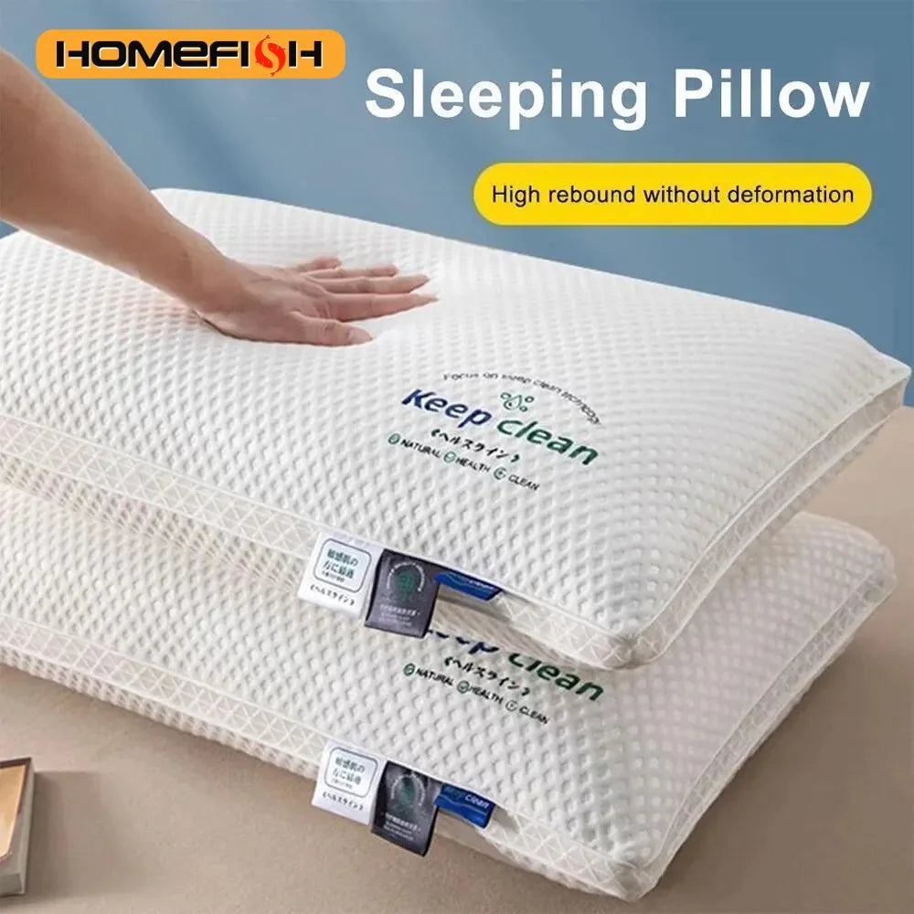 3D Neck Pillow with High Elasticity and Non Collapse Soft Neck Protection Single Person Sleeping Pillow Hotel Home Bedding