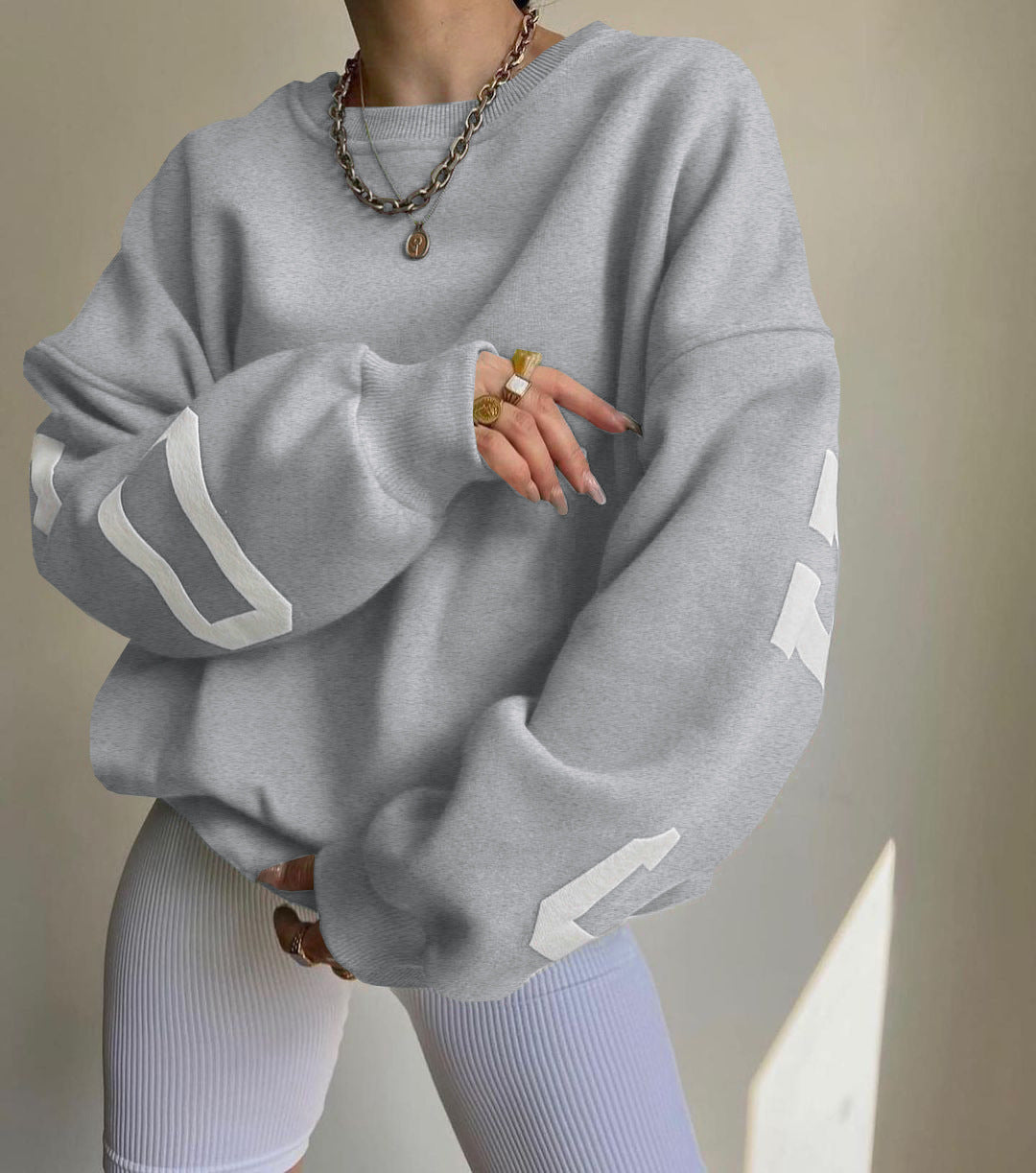 Women's Y2K Letter Print Relaxed Sweatshirt