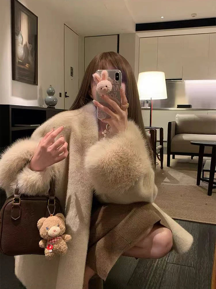 Women's Faux Mink Fur Coat – Loose Fit
