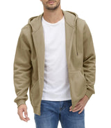 TACVASEN Men's Fleece-Lined Zip-Up Hoodie