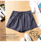 High-Waisted Linen-Style Bow Sash Shorts