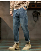 Men's Retro Loose Denim Harem Pants | Harajuku Style