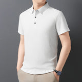 Men's Striped Polo Shirt – Breathable Summer Style