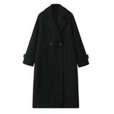 Tri-Color Luxury Loose Collar Coat