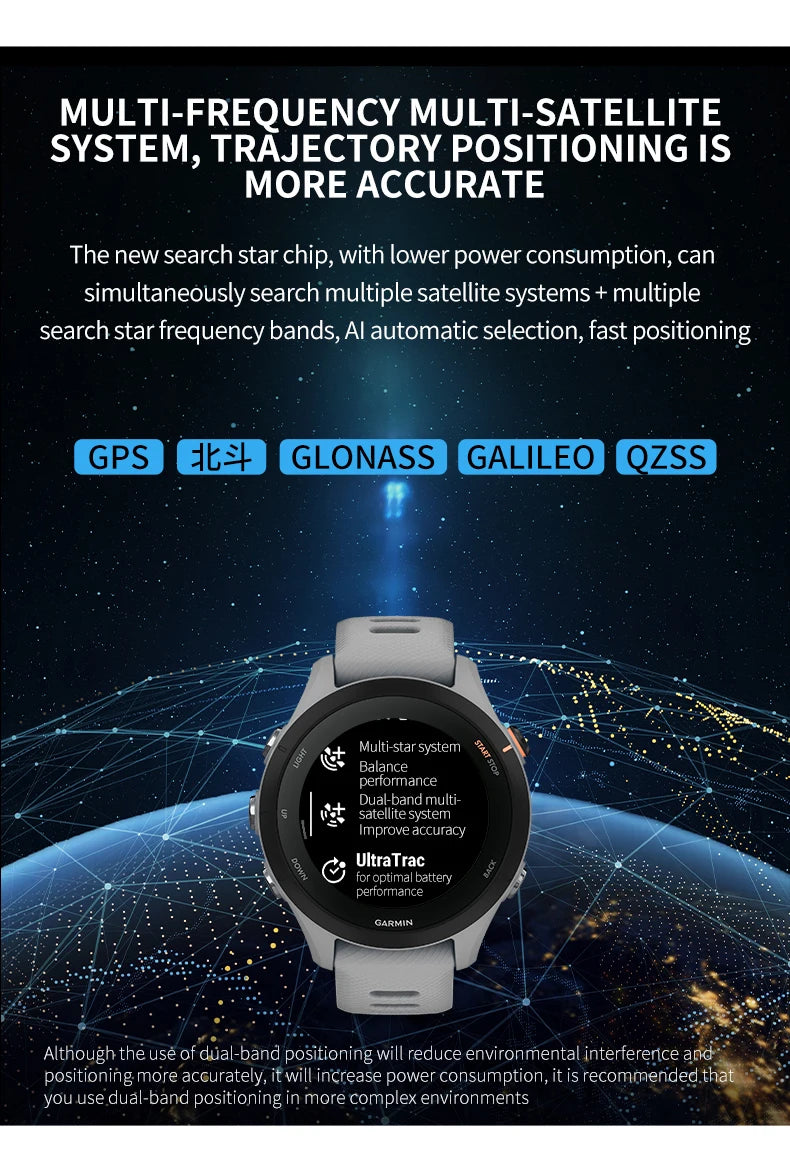 Garmin Forerunner 255 Professional Running, Riding, Swimming, Triathlon Marathon Track and Field Training smartwatch