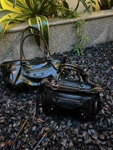 2025 Punk Style Rivet Shoulder Bag Ladies Crossbody Bag Top Layer Cowhide Leather Motorcycle Bag Fashion Accessory