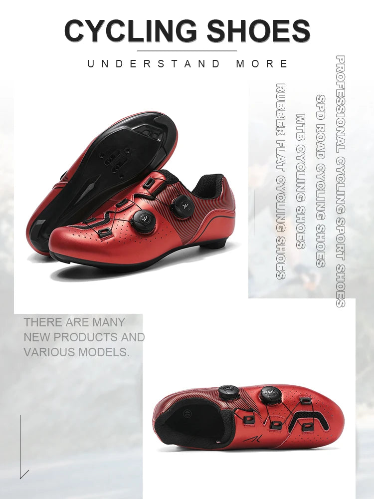 2026 MTB Cycling Sneaker Men A5 Leather Self-Locking Cleat Spd Road Bike Shoes Women Flat Trail Train Mountain Bicycle Shoes
