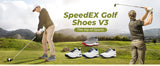 FitVille Wide Golf Shoes Men Professional Outdoor Water Resistant Golf Shoes for Course with Spikes