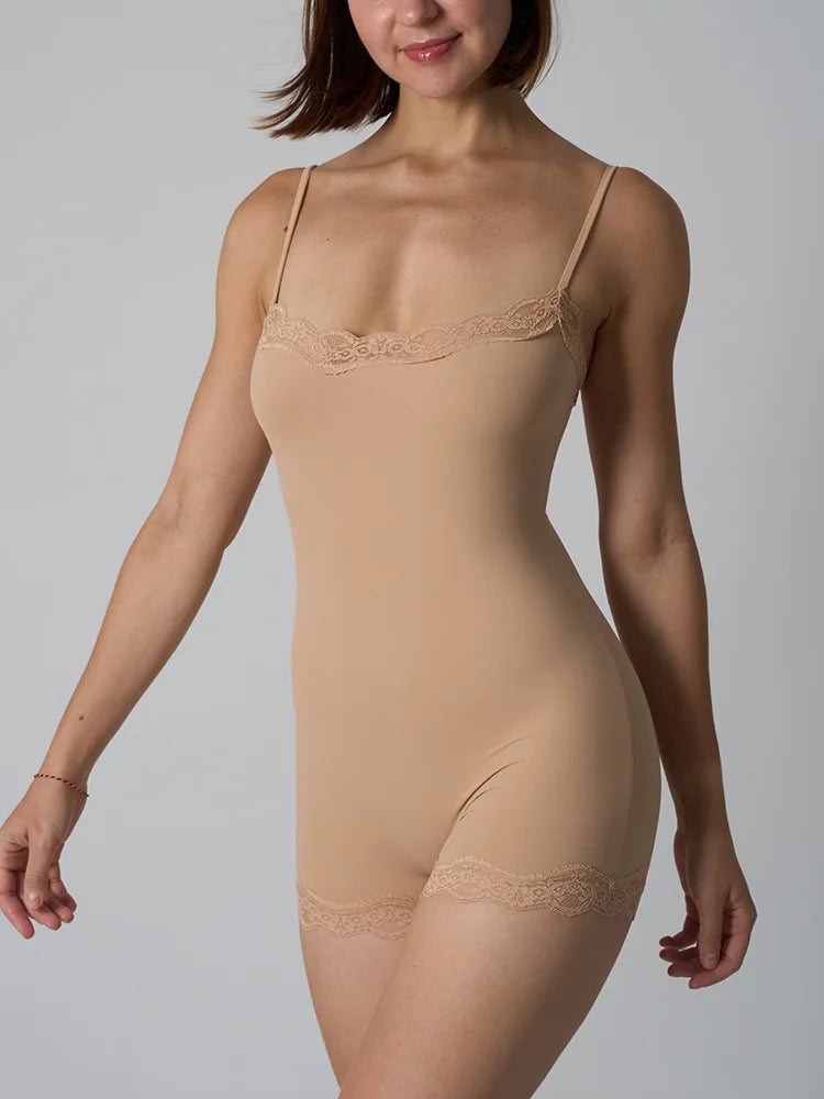 Lace Patchwork Fitness Bodysuit