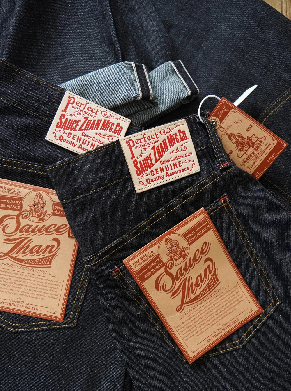 SauceZhan 344XX High-Rise Relaxed Selvedge Denim Jeans