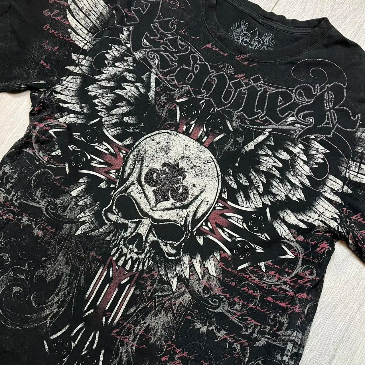 Men's Affliction Style Y2K Graphic Tee – Double-Sided Print
