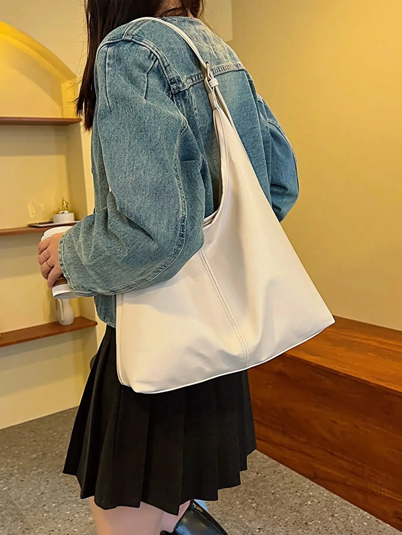 Large Capacity Solid Color Women's Shoulder Bag, Multifunctional Crossbody Bag, Women's Shoulder Tote Bag, Large Capacity Crossbody Tote Bag, Casual Work Bag