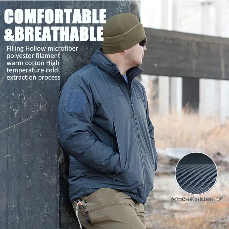 Men's Tactical Winter Down Jacket – Waterproof Outdoor Parka