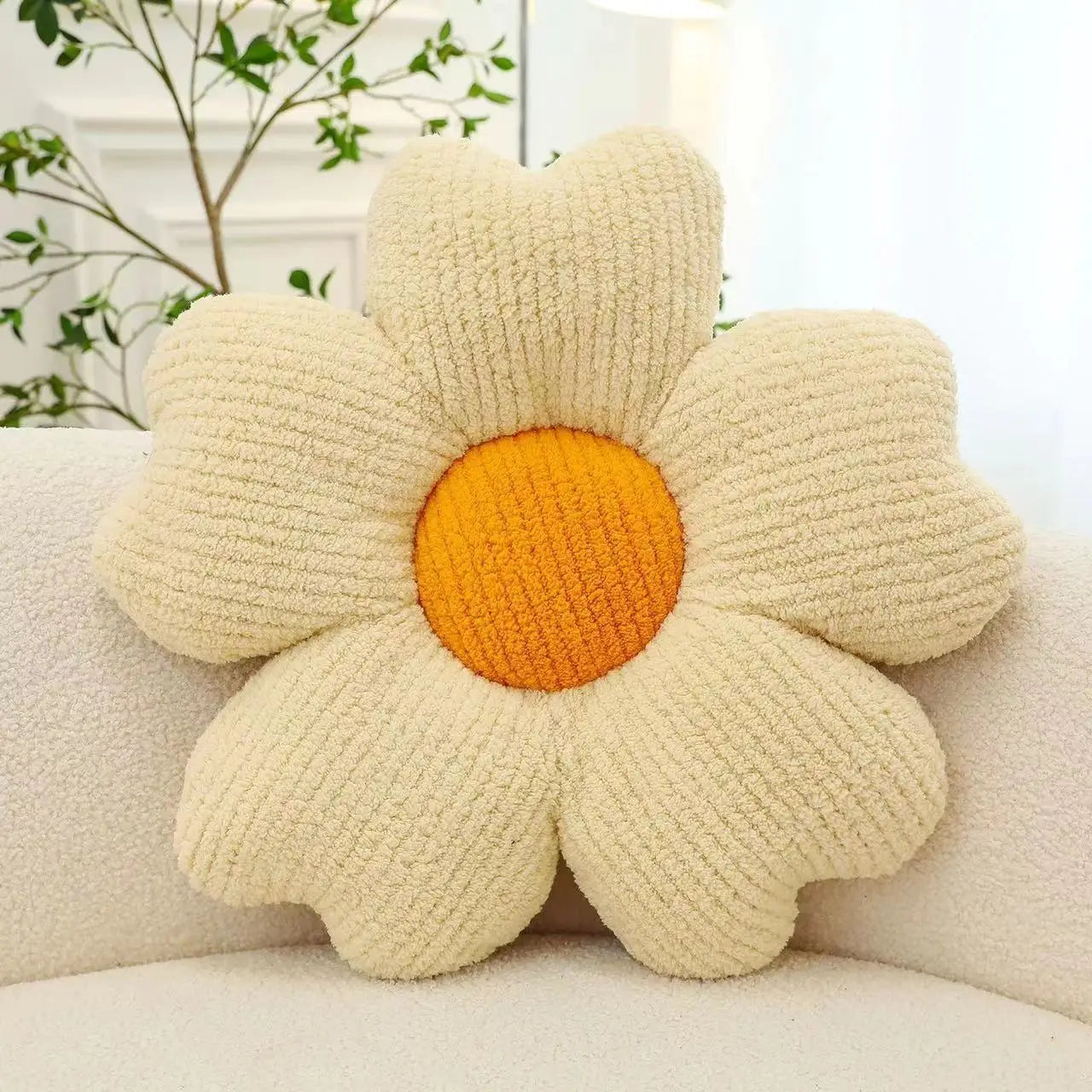 Five-Petal Flower Throw Cushion | Macaron Colors