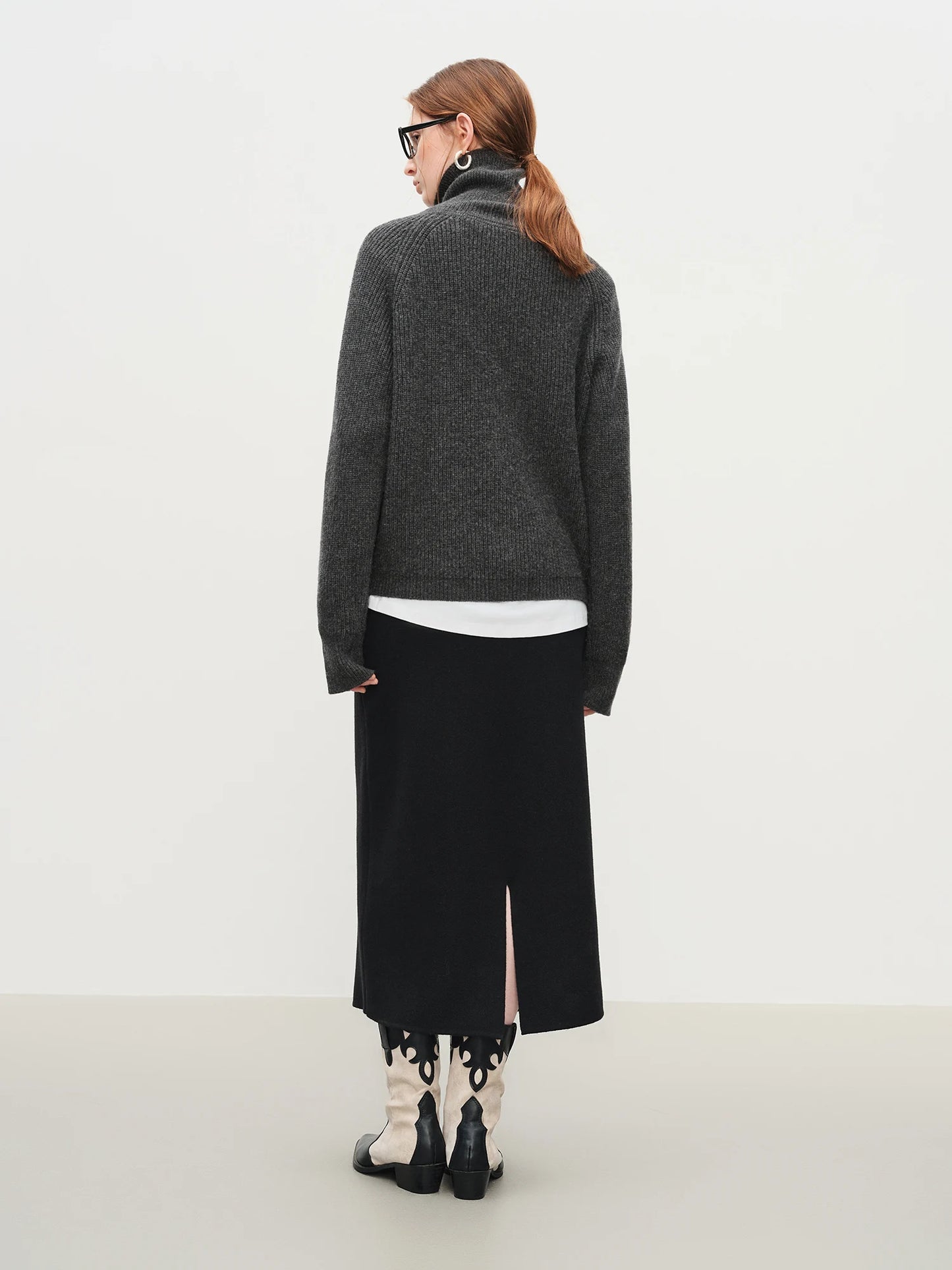 Women's Loose Fit Wool Blend Zipper Cardigan – Fall/Winter 2025 USA Style