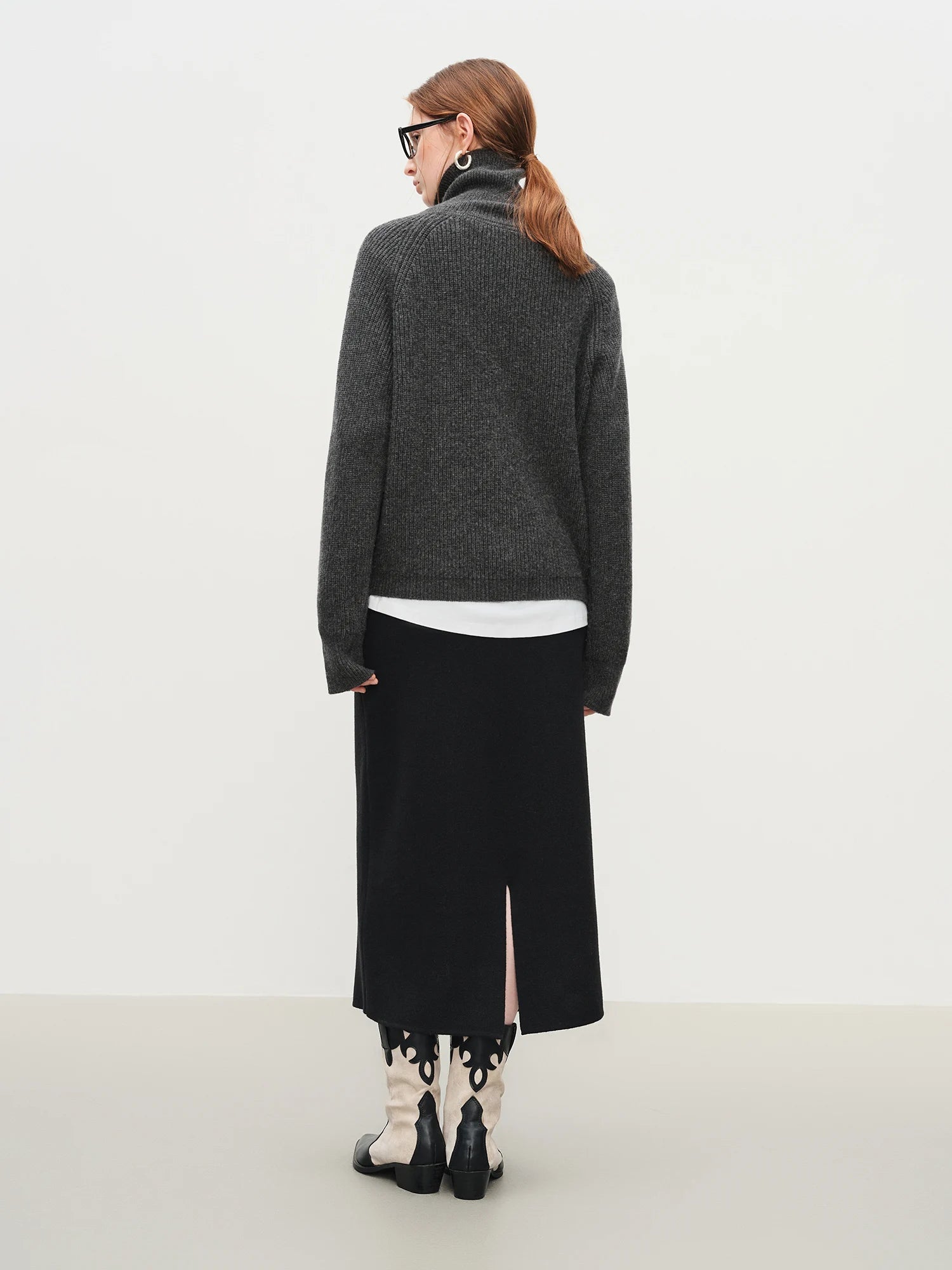 Women's Loose Fit Wool Blend Zipper Cardigan – Fall/Winter 2025 USA Style