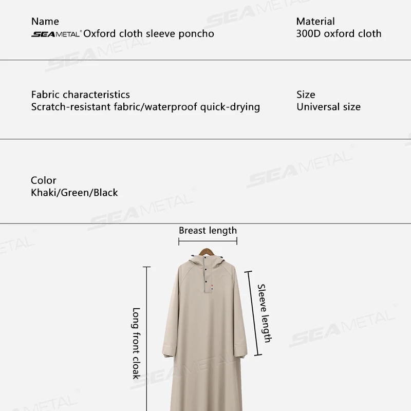 BLALION Thicken Oxford Waterproof Rain Poncho