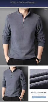 Men’s Fleece Half-Zip Stand-Collar Sweatshirt
