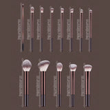 Soft Bristle Kabuki Blending Makeup Brush Set 13Pcs Foundation Eyeshadow Blush Cosmetic Tool Professional Salon Daily Facial Makeup Supply